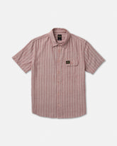 Dayshift Stripe II Short Sleeve Shirt - Red Earth | RVCA for sale