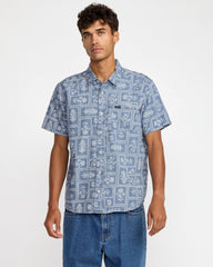 Frame Short Sleeve Shirt - Vintage Navy | RVCA on sale