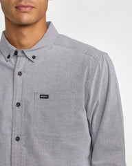 That'll Do Stretch Woven Long Sleeve Shirt - Garage Blue | RVCA discount