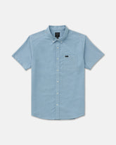 That'll Do Stretch Short Sleeve Shirt - Oxford Blue | RVCA discount
