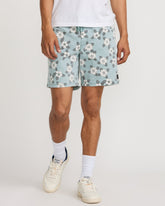 Escape Elastic Print Short 17" - Lead | RVCA outlet