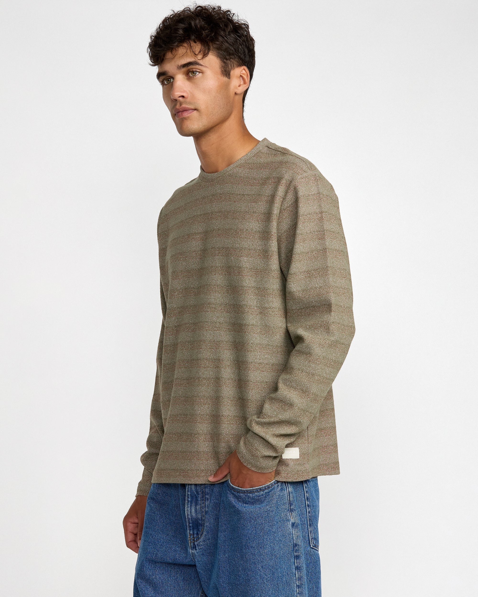 Vacancy Long Sleeve Shirt - Mushroom | RVCA sale