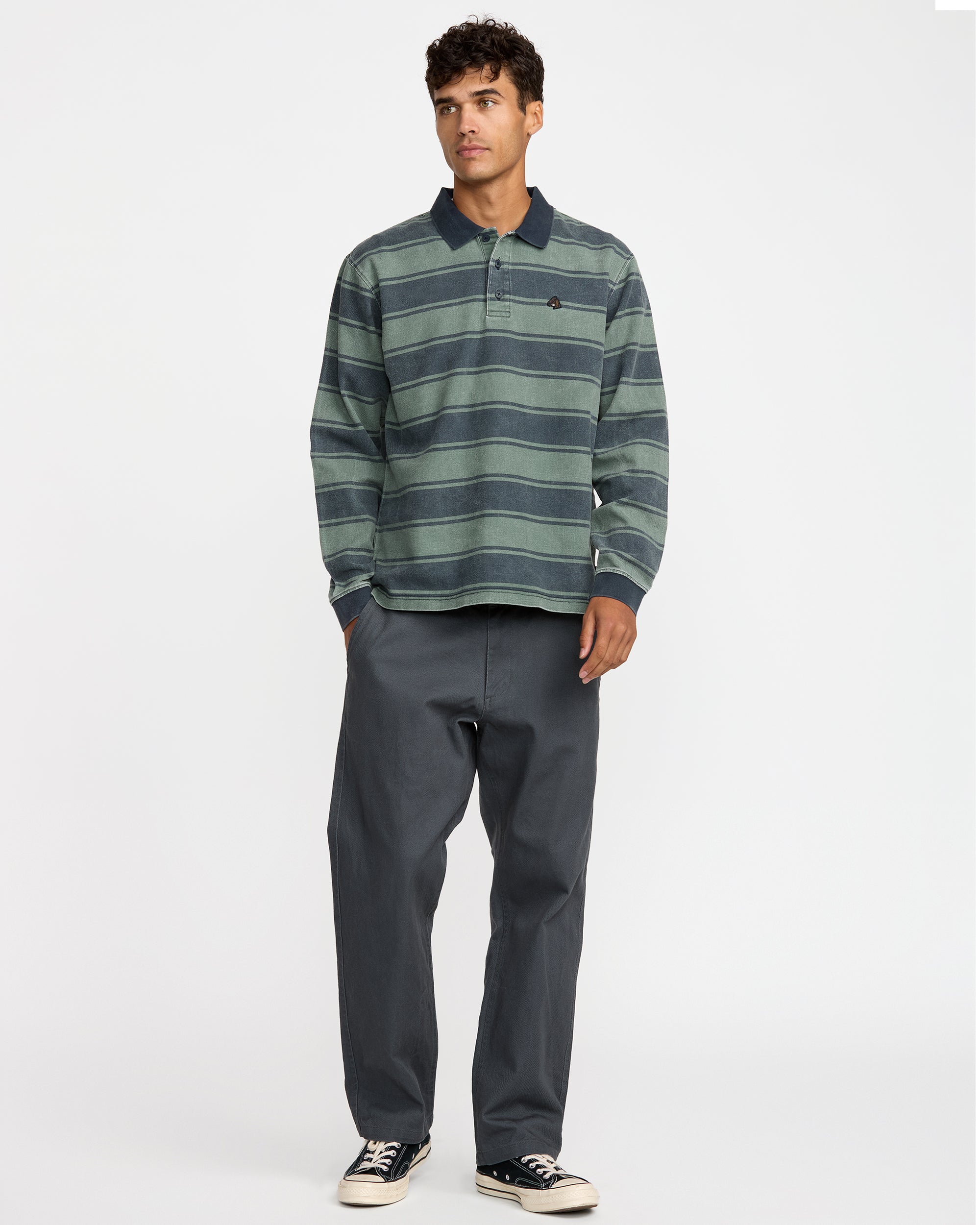KSL Long Sleeve Polo - Balsam Green | RVCA outlet