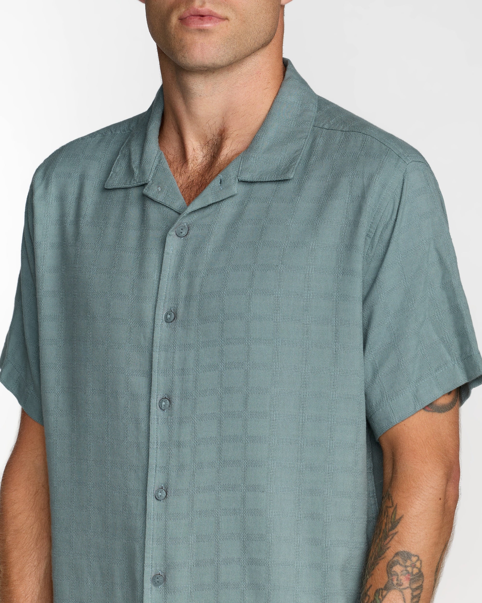 Vacancy Short Sleeve Shirt - Lead | RVCA for sale