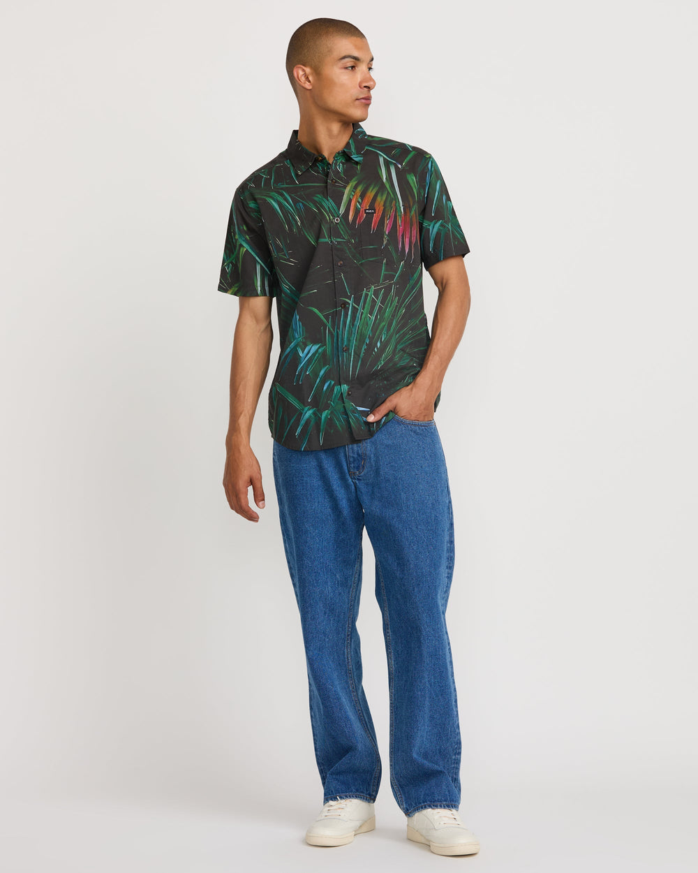 Hawaii Palms Short Sleeve Shirt - Black | RVCA outlet