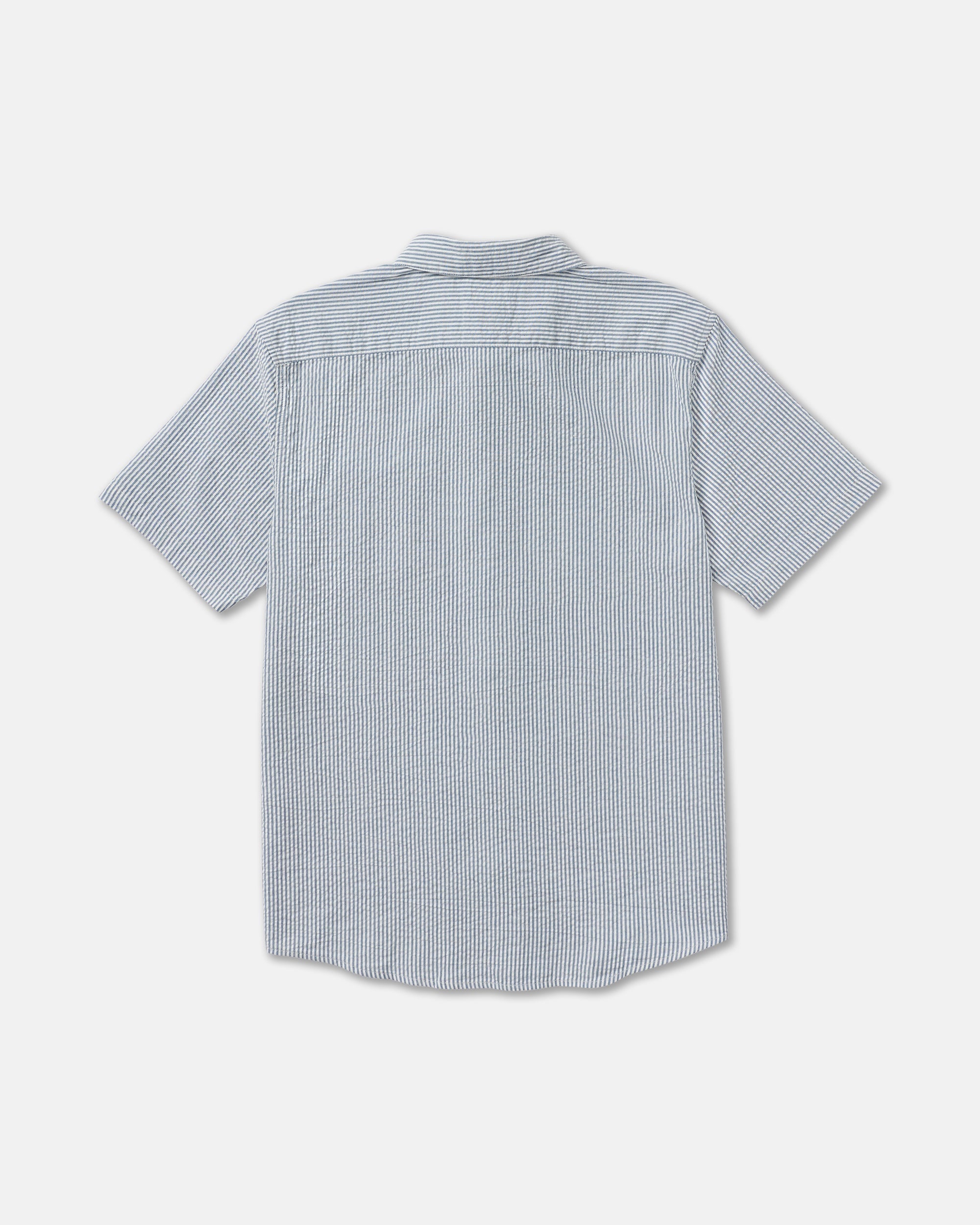 That'll Do Seersucker Short Sleeve Shirt - Vintage Navy | RVCA on sale