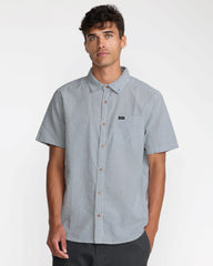 That'll Do Seersucker Short Sleeve Shirt - Vintage Navy | RVCA on sale