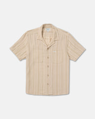 Exotica Stripe Short Sleeve Shirt - Light Khaki | RVCA sale