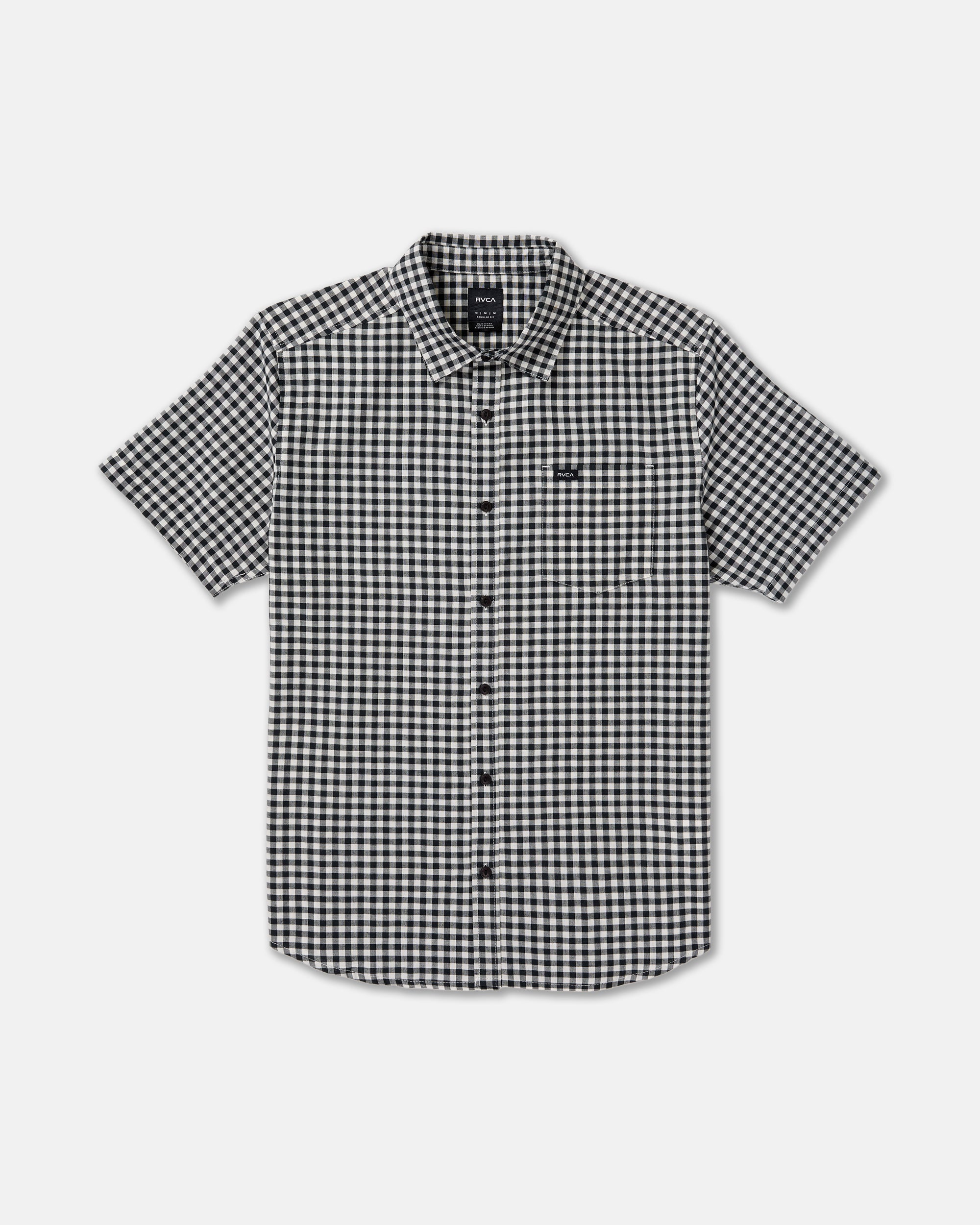 Overspray Short Sleeve Shirt - Black White | RVCA sale