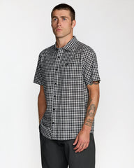 Overspray Short Sleeve Shirt - Black White | RVCA sale