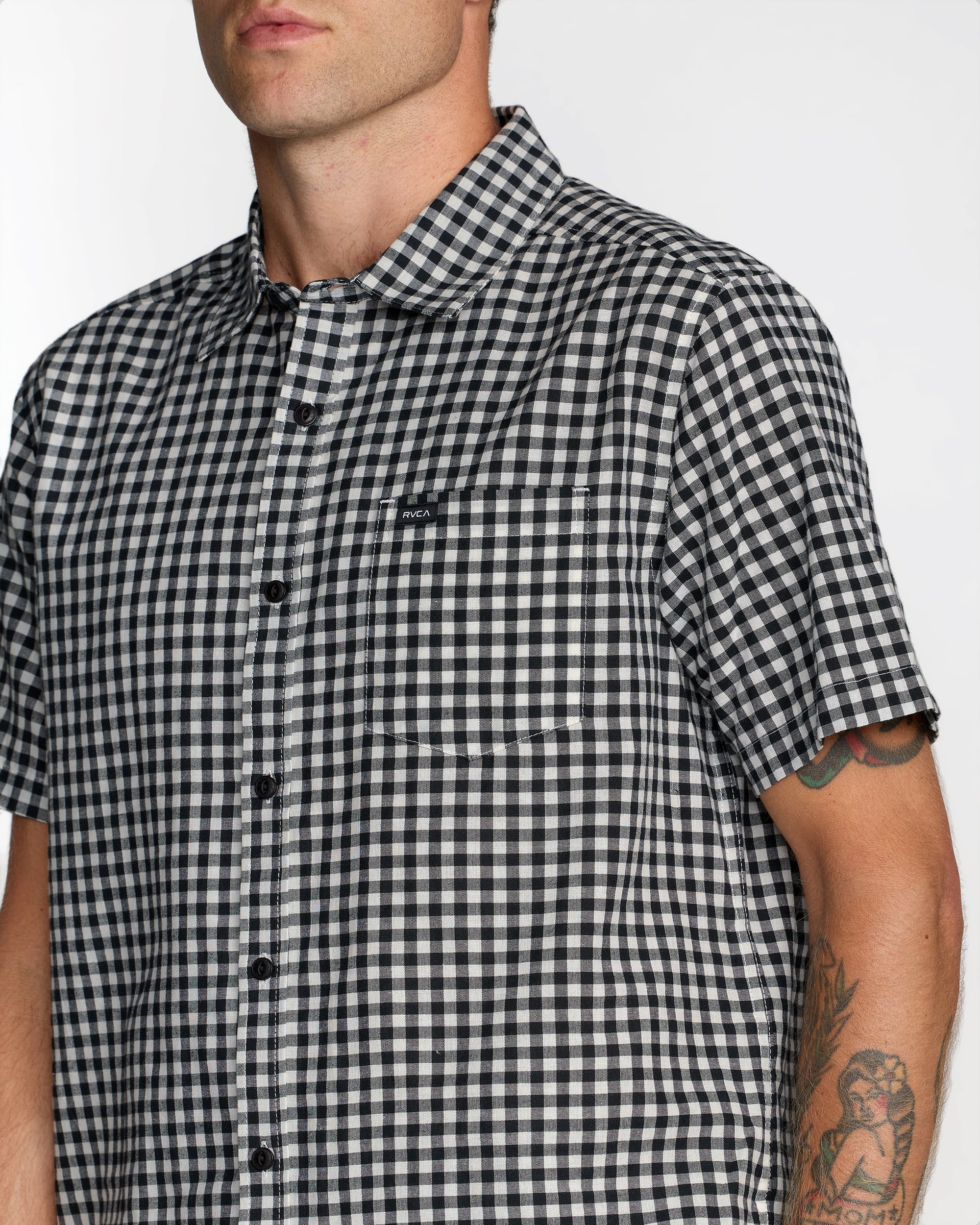 Overspray Short Sleeve Shirt - Black White | RVCA sale