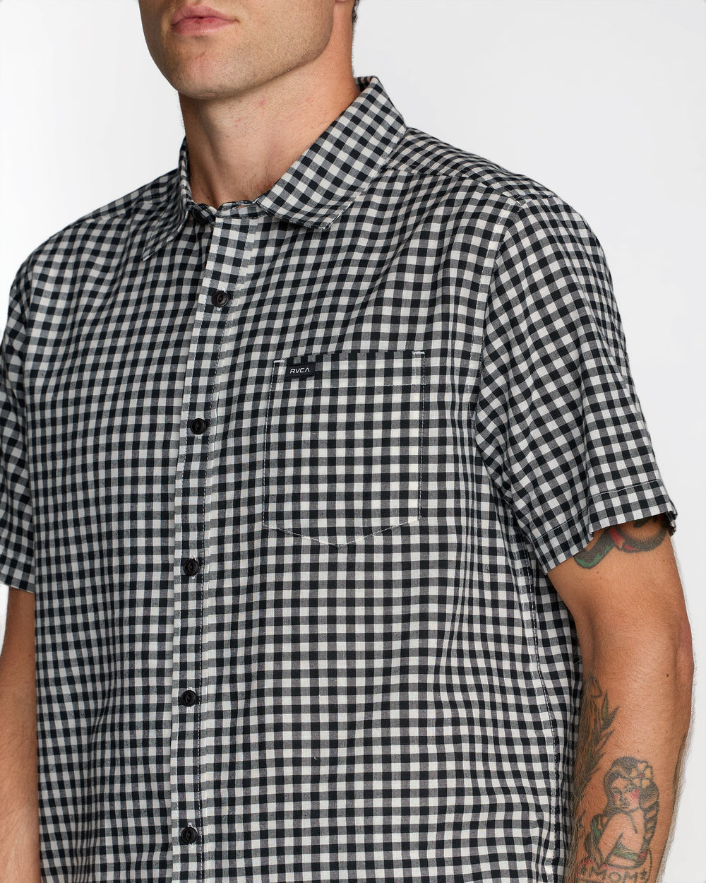 Overspray Short Sleeve Shirt - Black White | RVCA sale