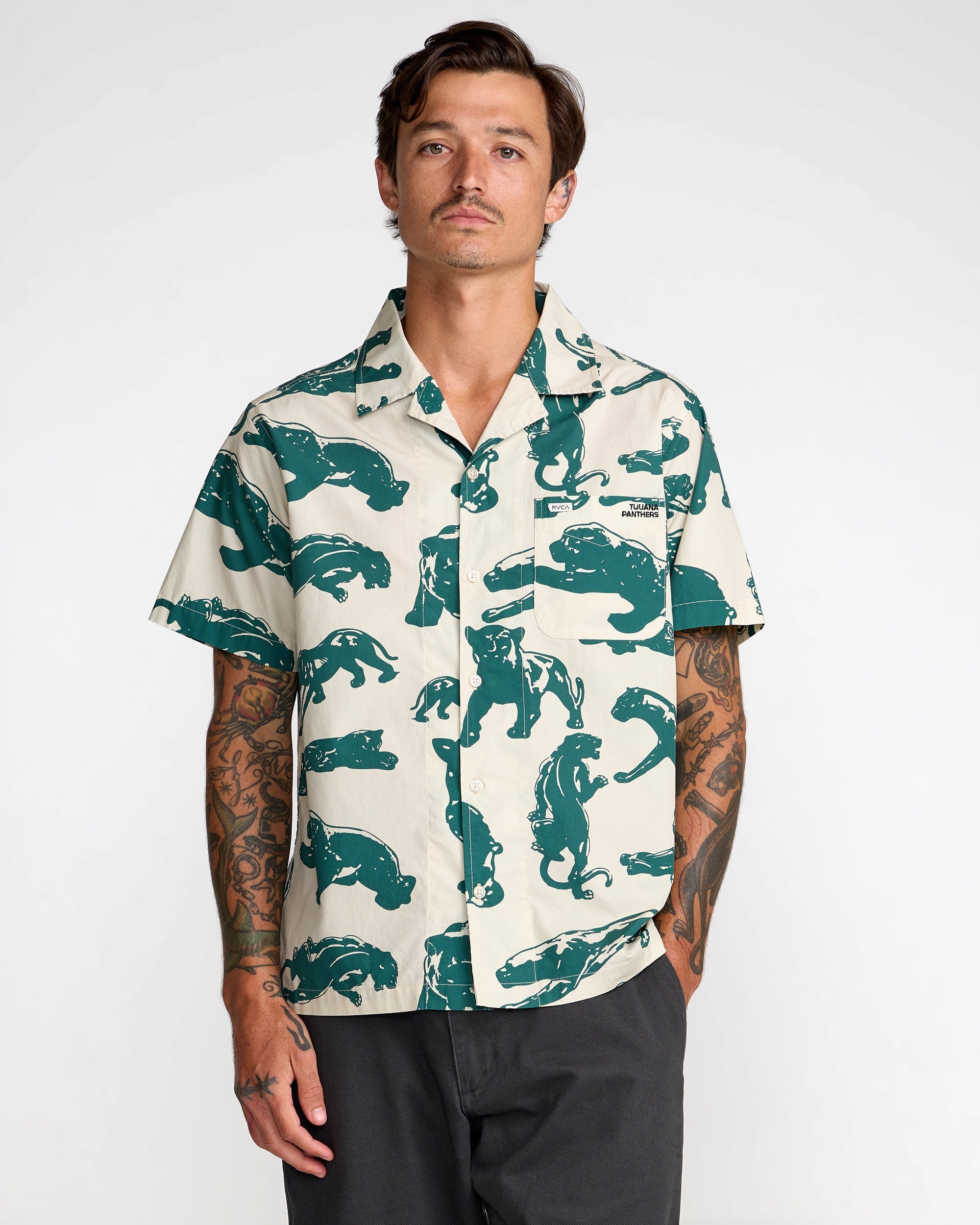 TJP All Over Short Sleeve Shirt - Ceramic | RVCA US