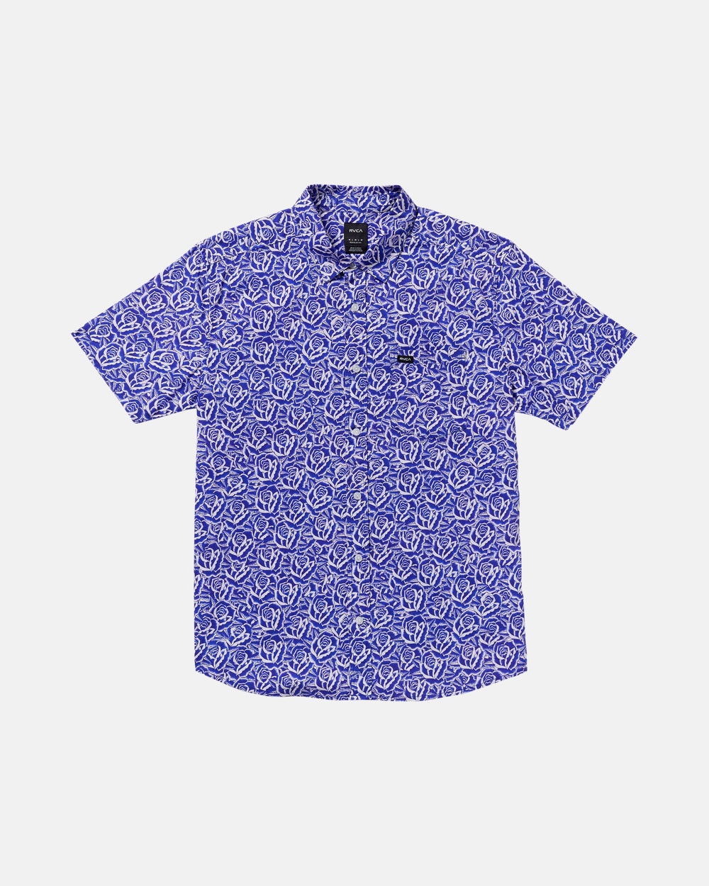 Barba Roses Short Sleeve Shirt - Light Blue | RVCA US