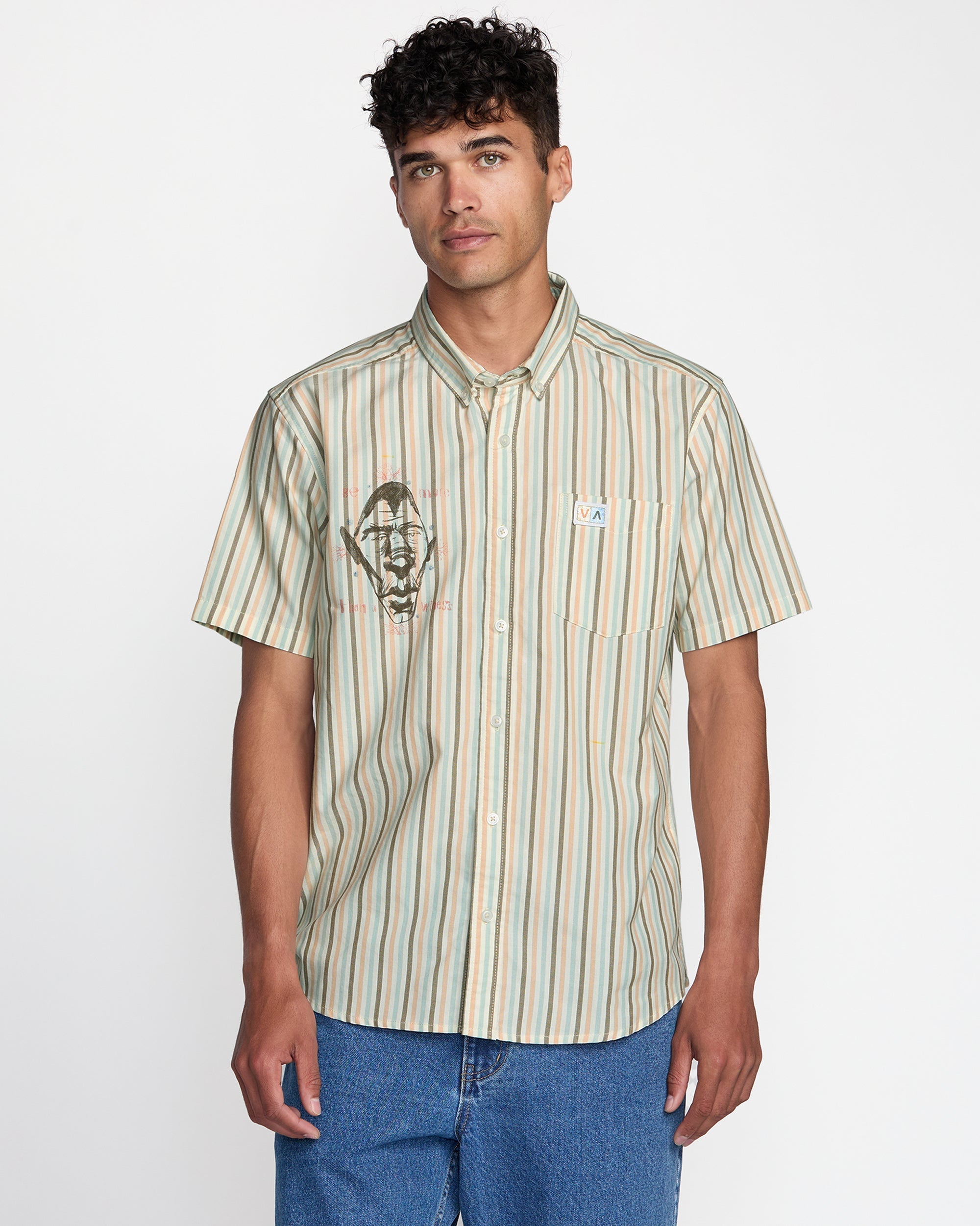 Jacobs Archive Stripe Short Sleeve Shirt - Multi Stripe | RVCA sale