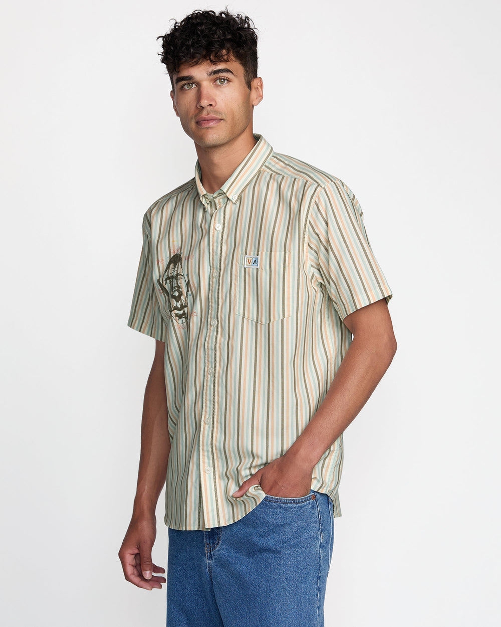 Jacobs Archive Stripe Short Sleeve Shirt - Multi Stripe | RVCA sale
