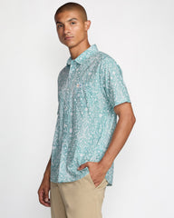Jacobs Archive Print Short Sleeve Shirt - Blue Haze | RVCA outlet