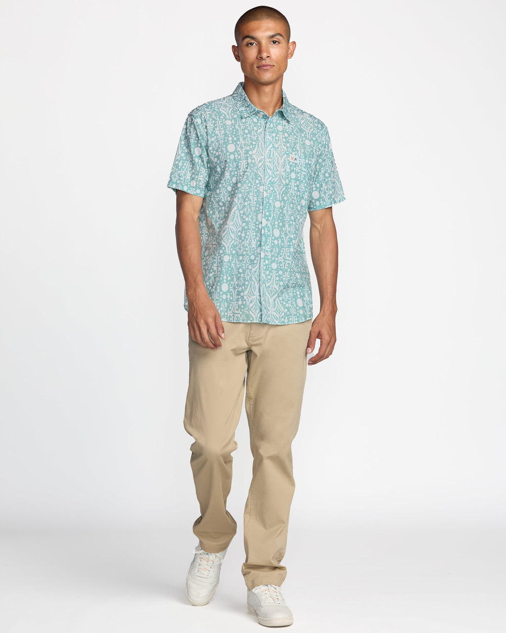 Jacobs Archive Print Short Sleeve Shirt - Blue Haze | RVCA outlet