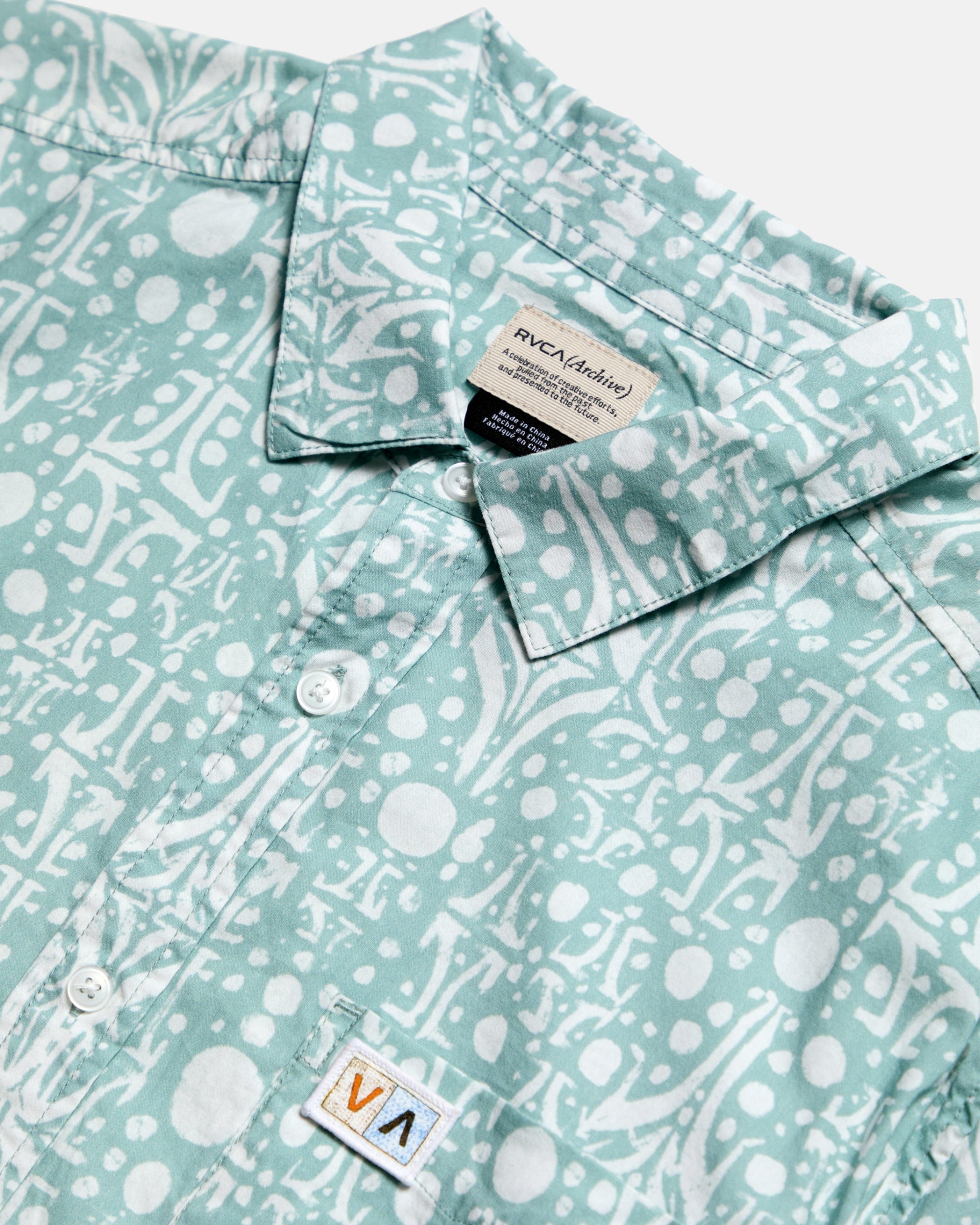 Jacobs Archive Print Short Sleeve Shirt - Blue Haze | RVCA outlet