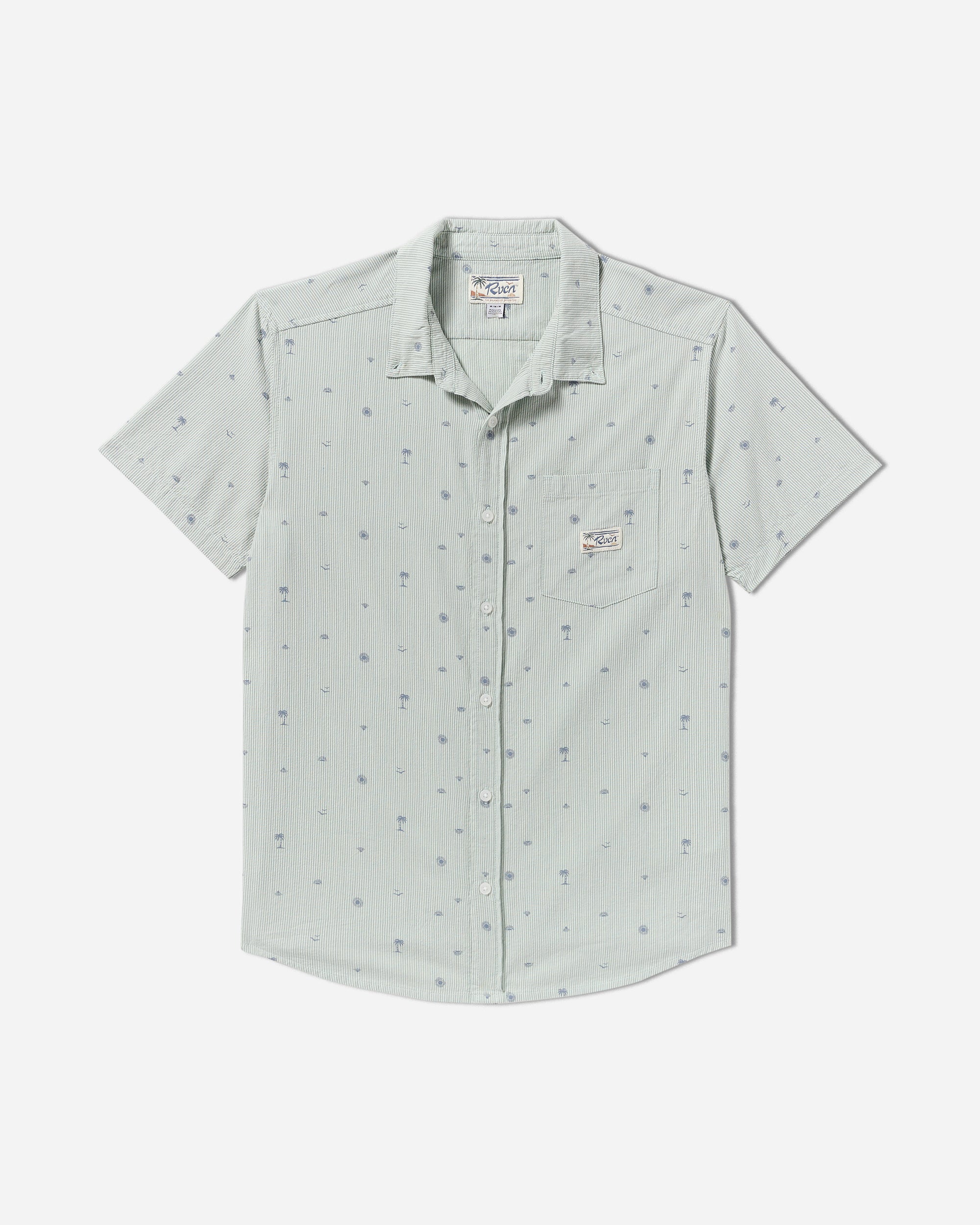 Exotica Seersucker Short Sleeve Shirt - Green Tea | RVCA near me
