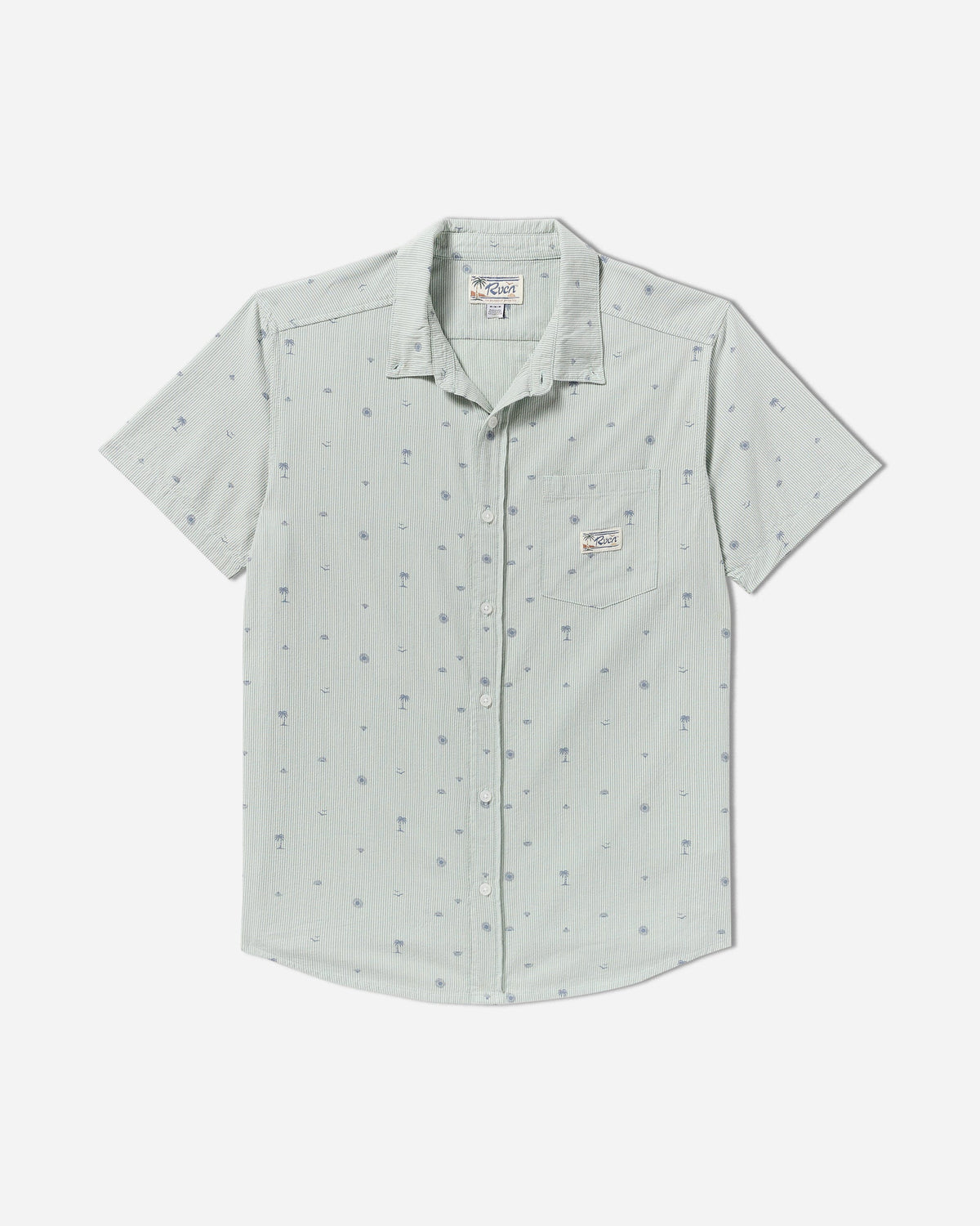 Exotica Seersucker Short Sleeve Shirt - Green Tea | RVCA near me