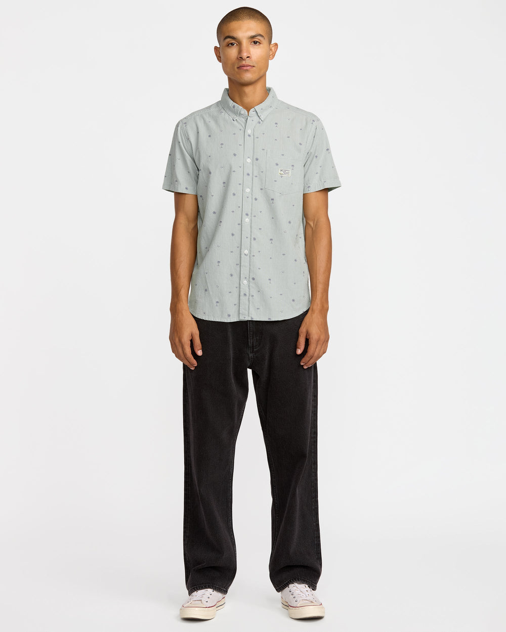 Exotica Seersucker Short Sleeve Shirt - Green Tea | RVCA near me