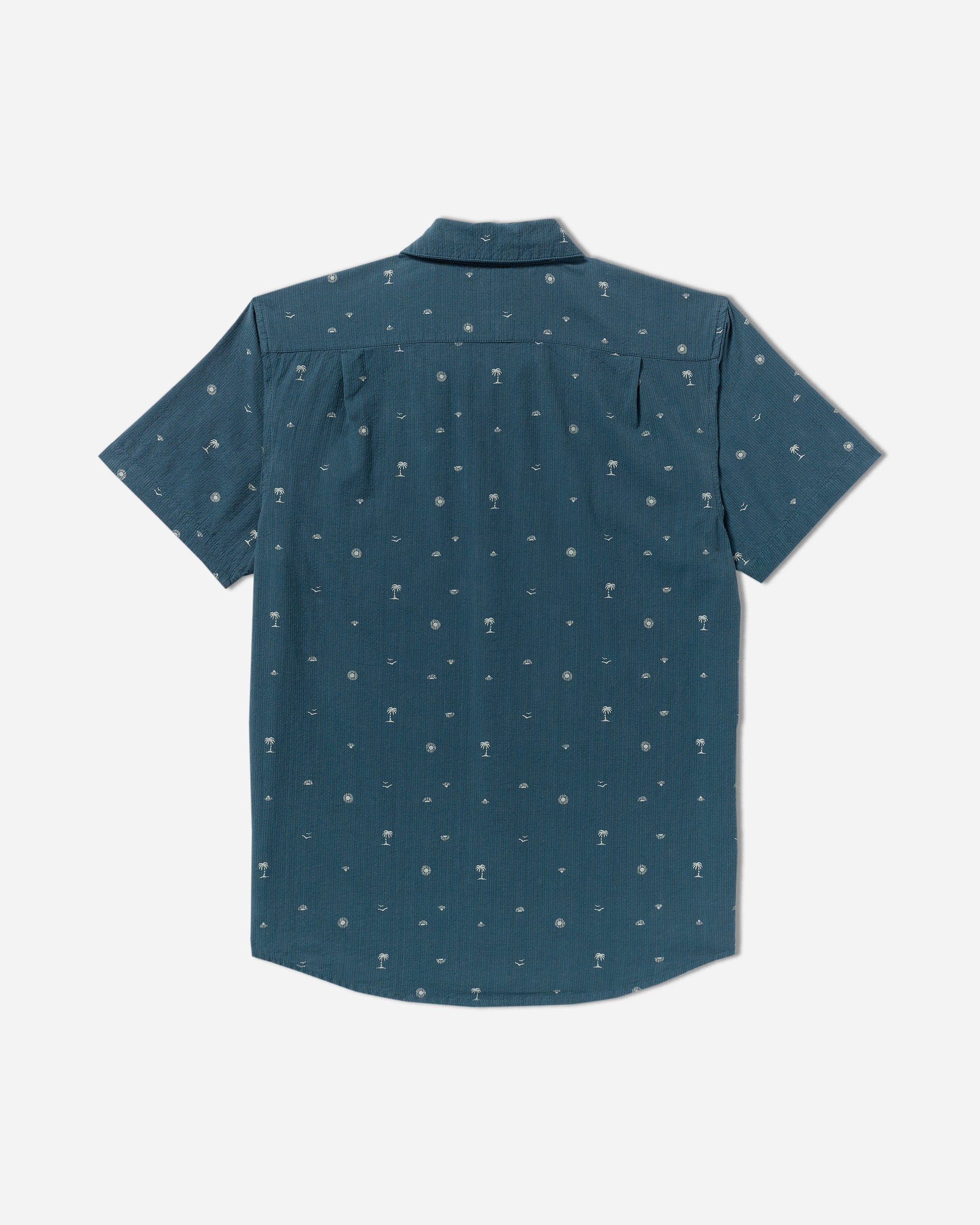 Exotica Seersucker Short Sleeve Shirt - Garage Blue | RVCA for sale