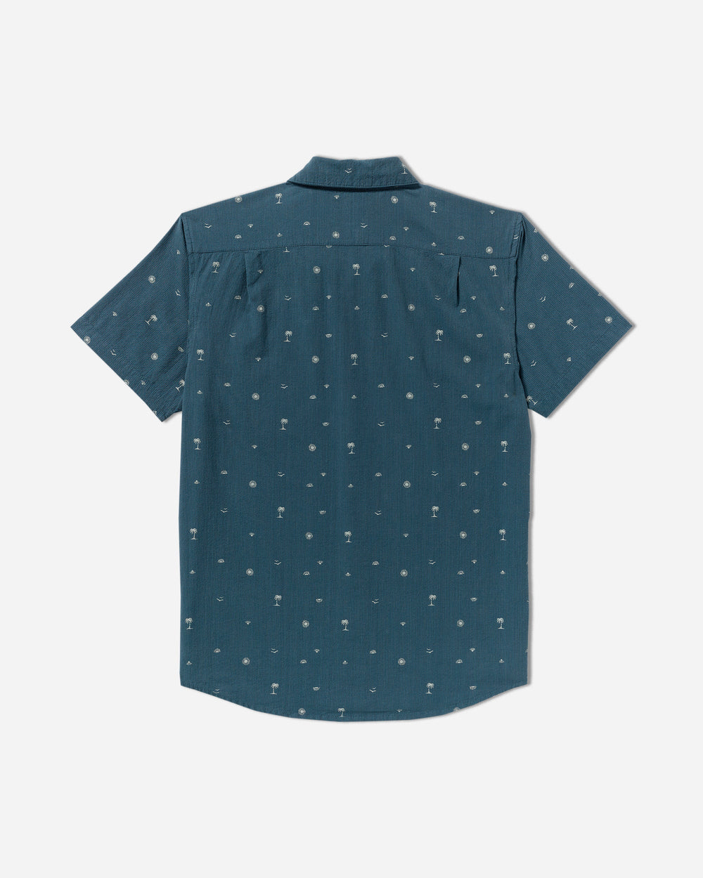 Exotica Seersucker Short Sleeve Shirt - Garage Blue | RVCA for sale