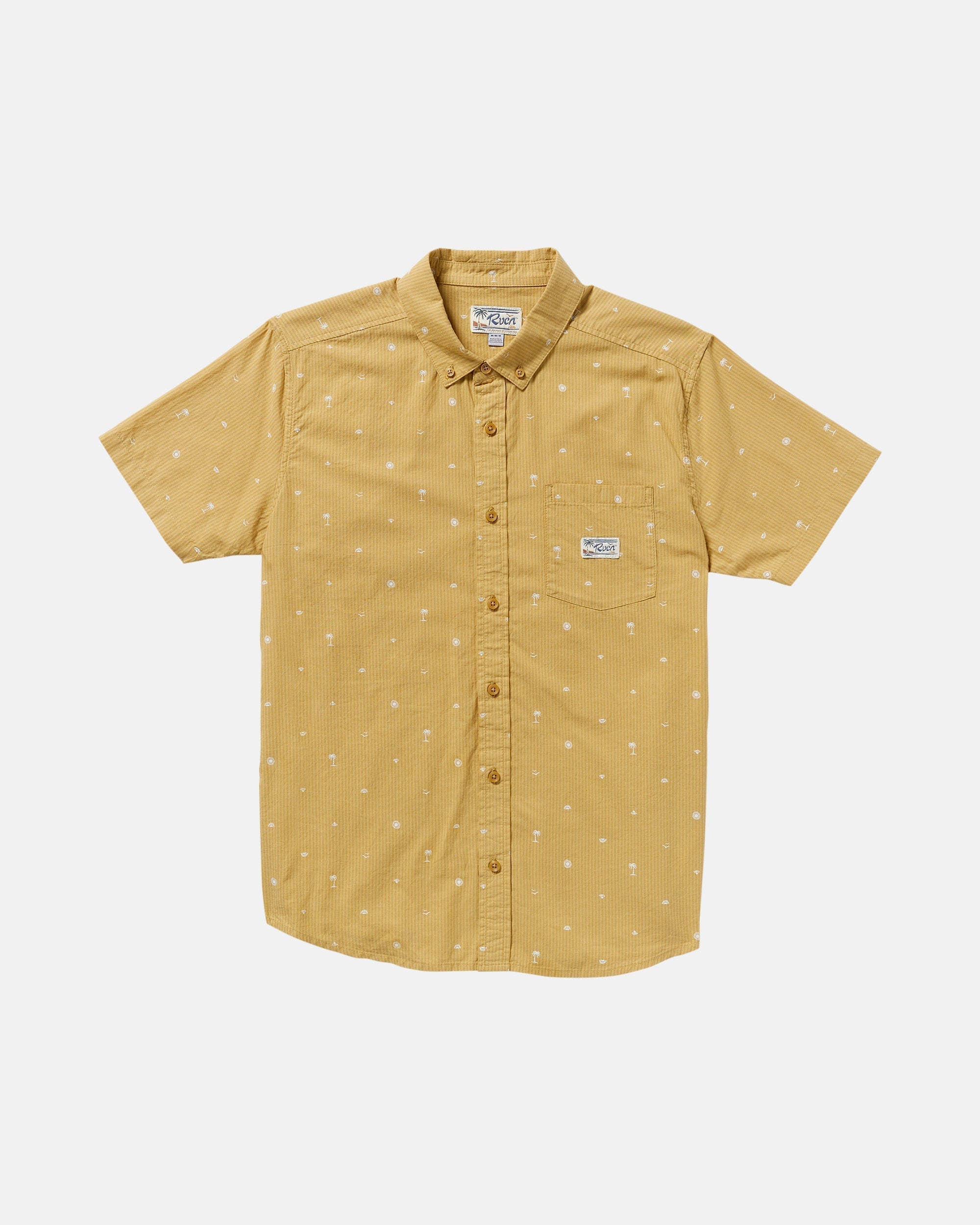 Exotica Seersucker Short Sleeve Shirt - Ochre | RVCA online
