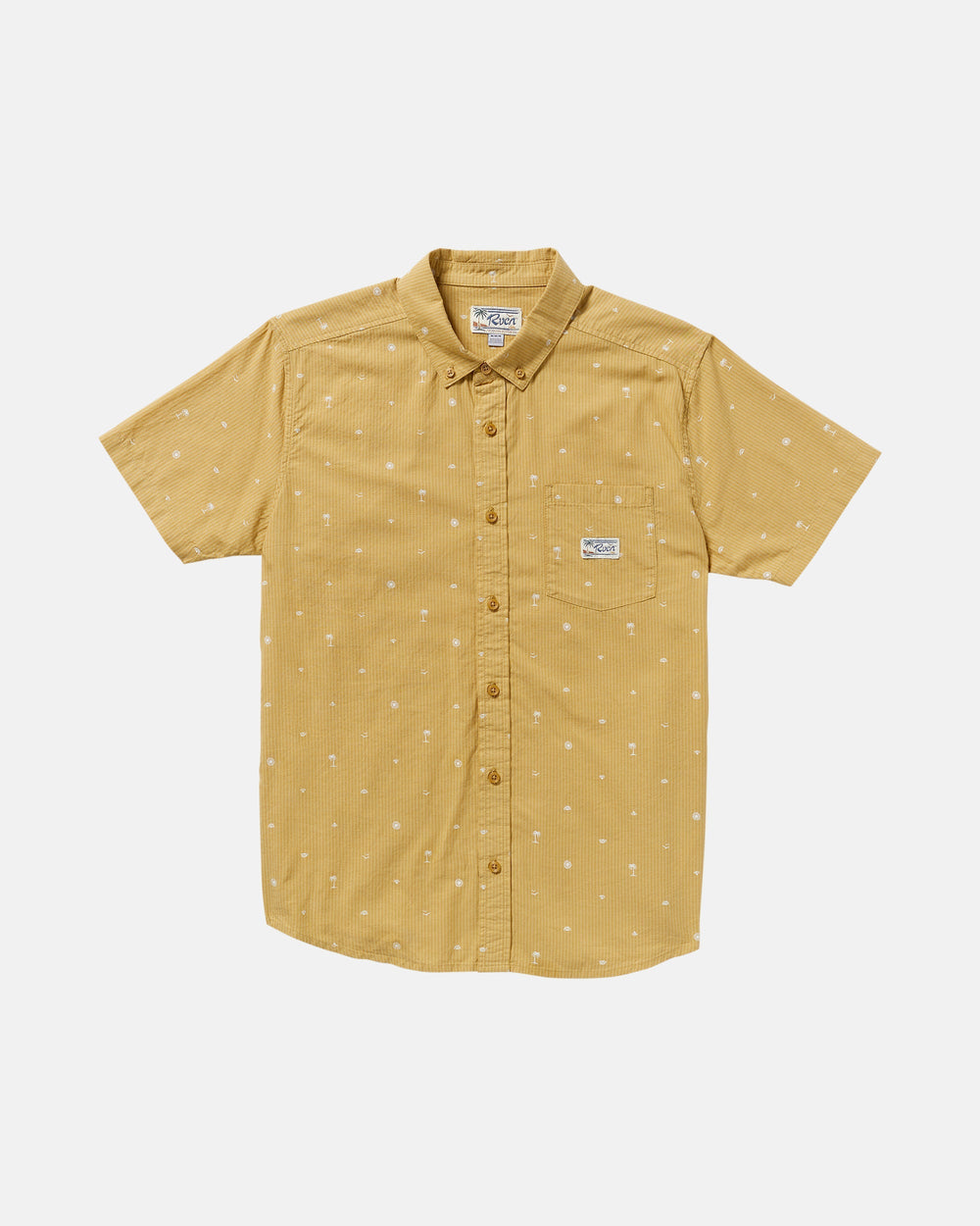 Exotica Seersucker Short Sleeve Shirt - Ochre | RVCA online