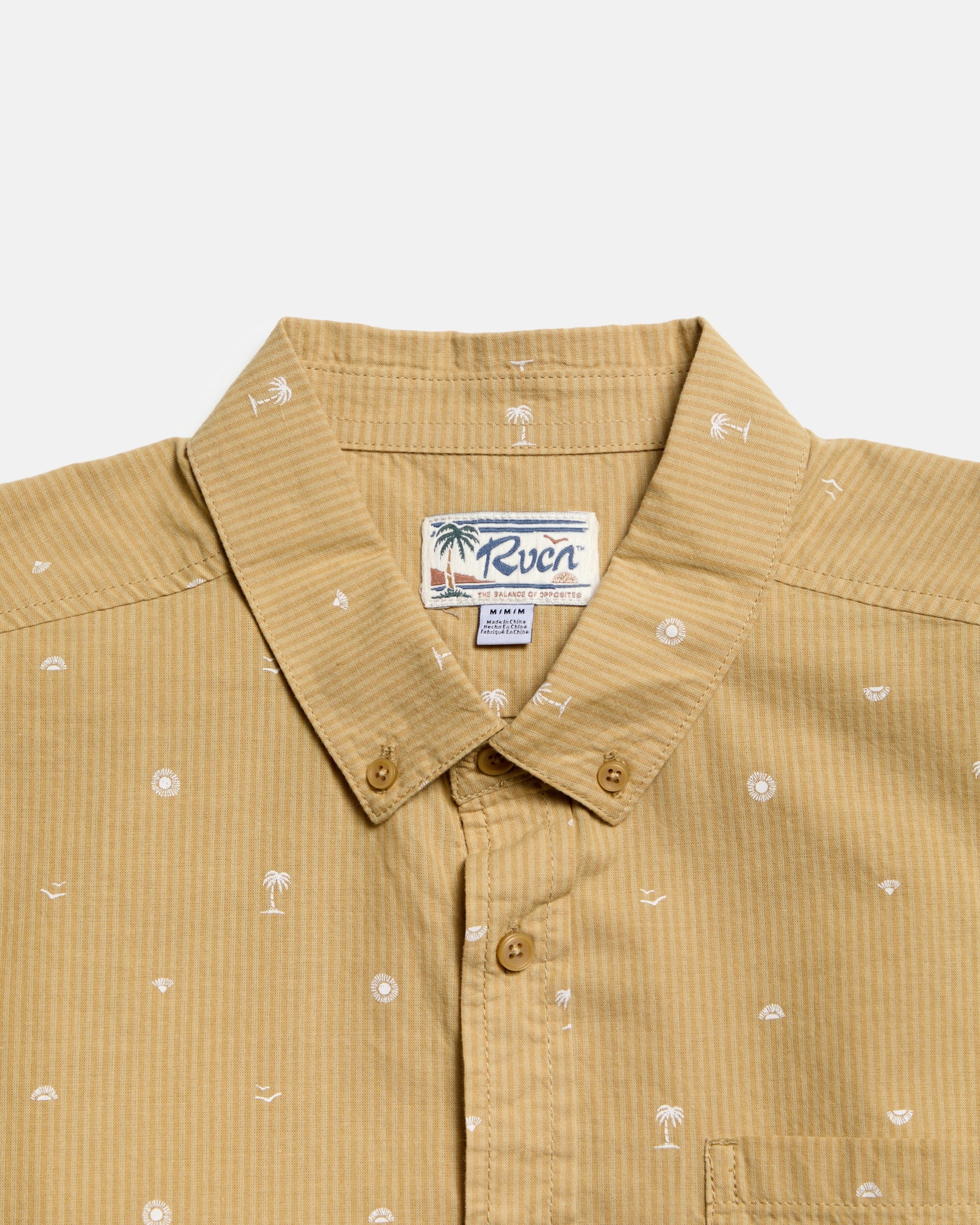 Exotica Seersucker Short Sleeve Shirt - Ochre | RVCA online
