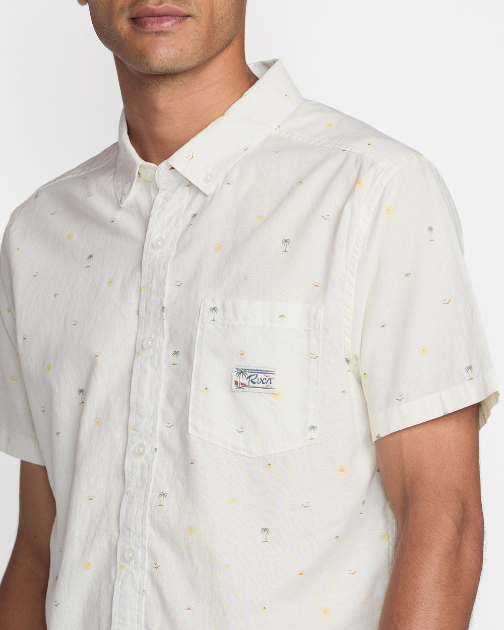 Exotica Seersucker Short Sleeve Shirt - White | RVCA sale