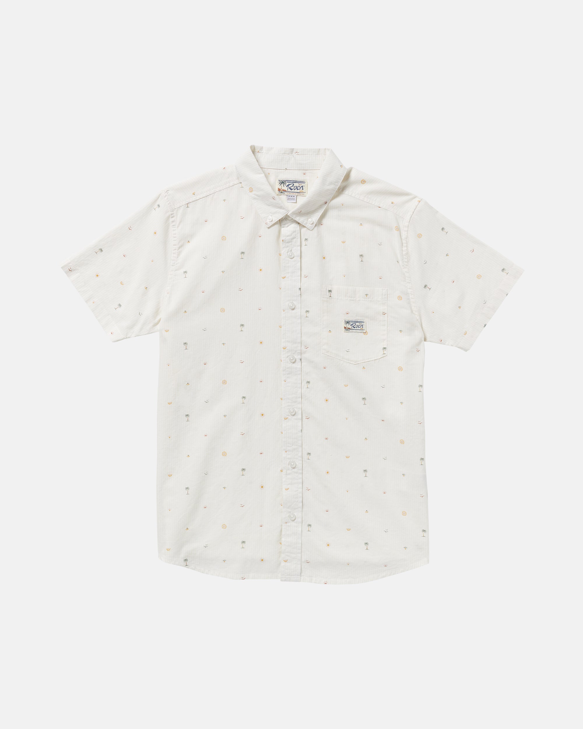 Exotica Seersucker Short Sleeve Shirt - White | RVCA sale