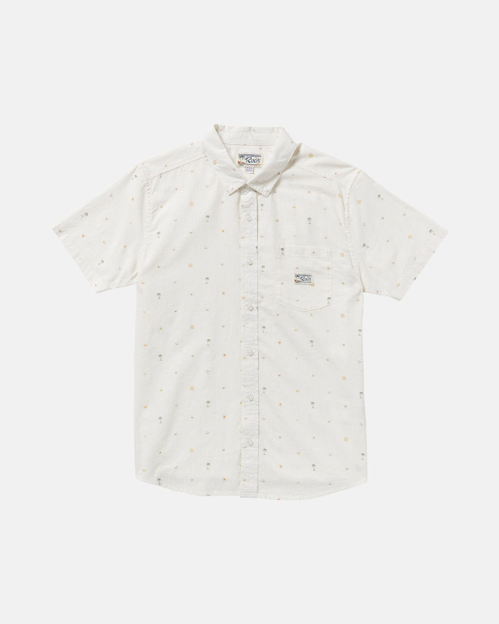 Exotica Seersucker Short Sleeve Shirt - White | RVCA sale