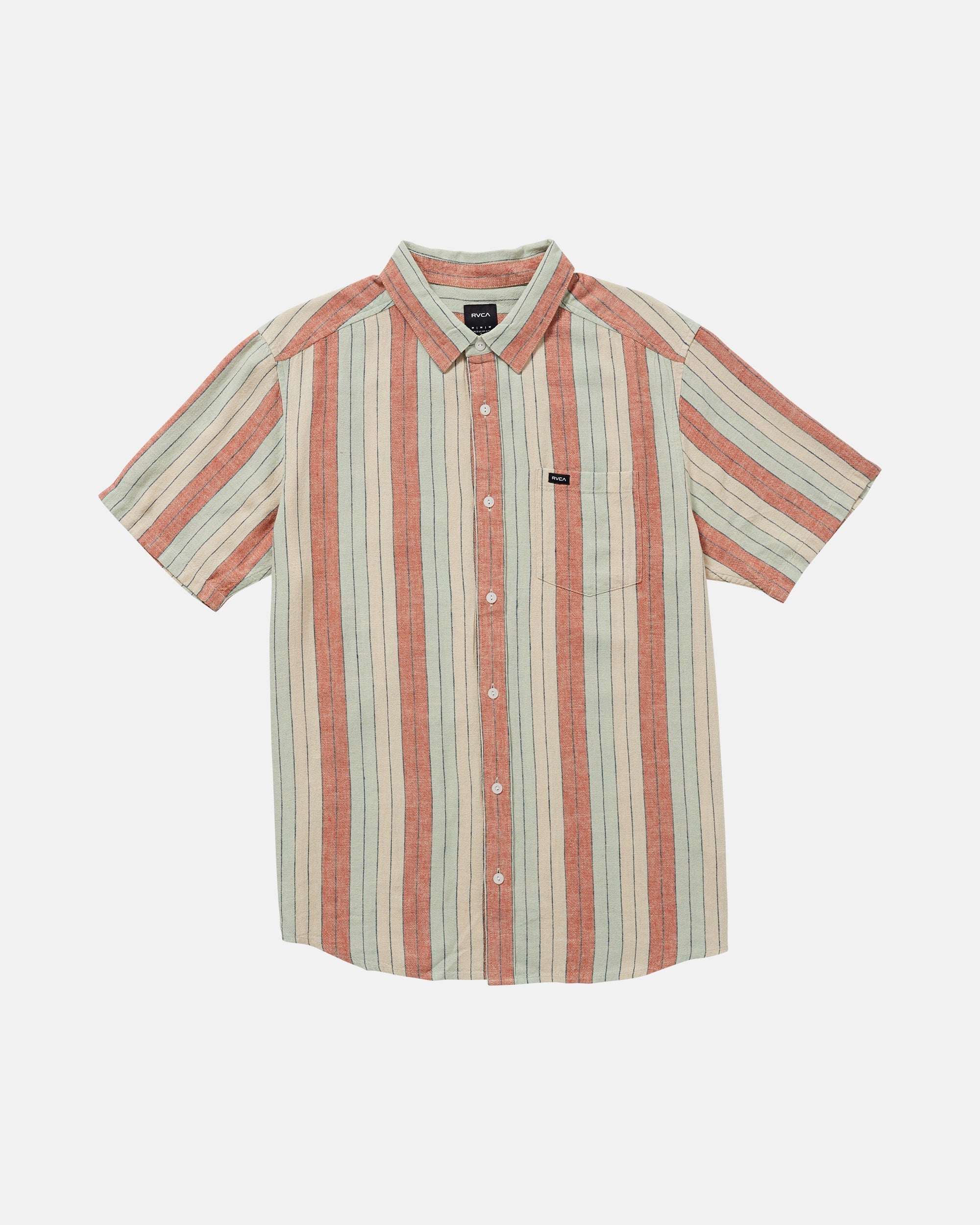 Alvarado Stripe Short Sleeve Shirt - Ceramic | RVCA on sale