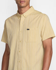 That'll Do Stripe Short Sleeve Shirt - Natural | RVCA for sale