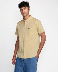 That'll Do Stripe Short Sleeve Shirt - Natural | RVCA for sale