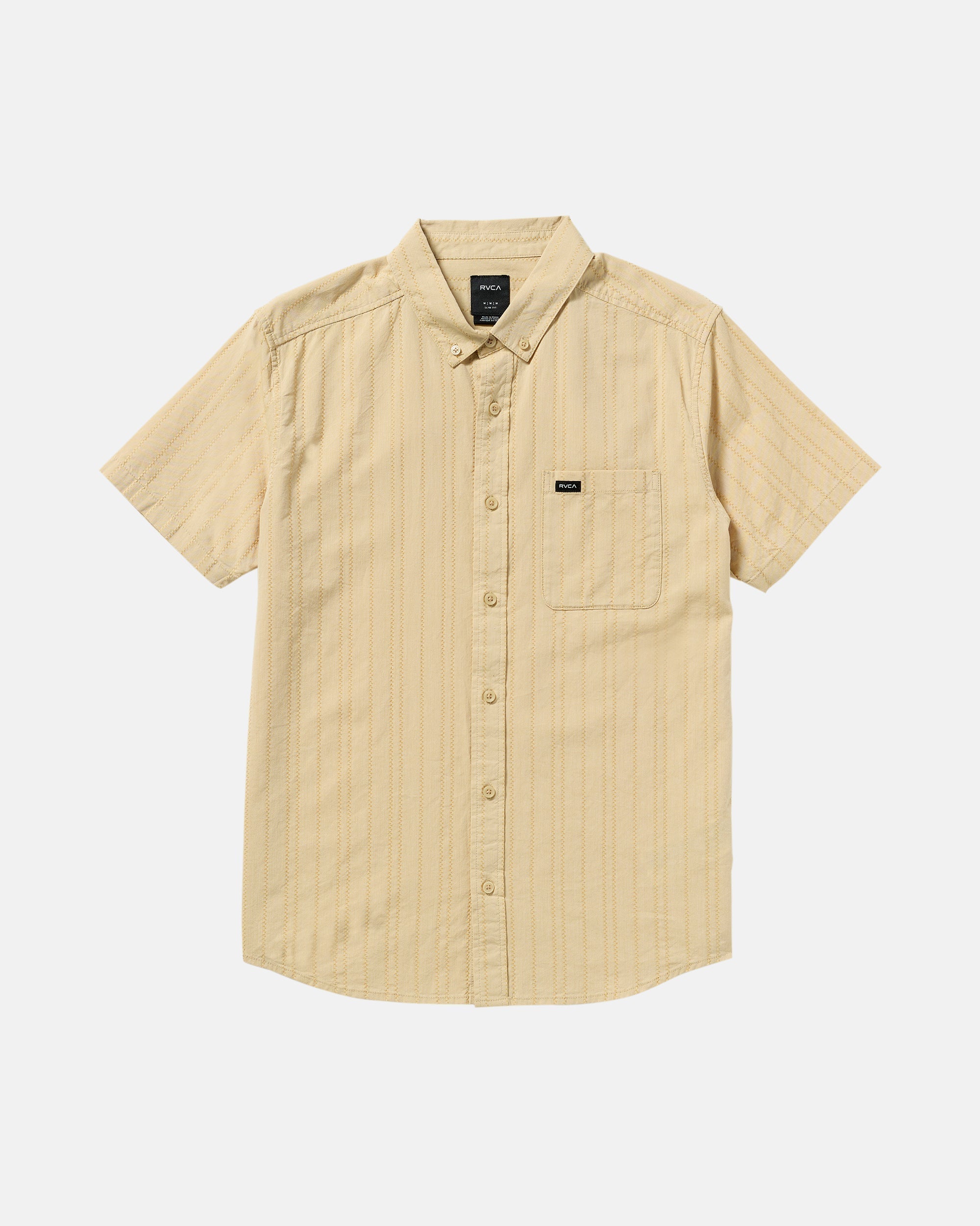 That'll Do Stripe Short Sleeve Shirt - Natural | RVCA for sale