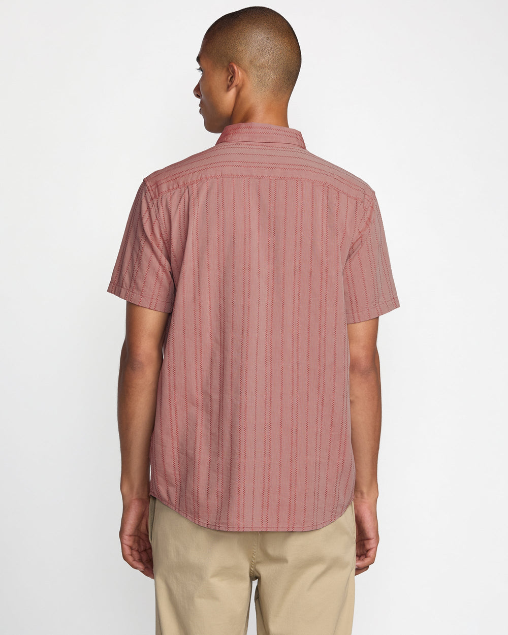 That'll Do Stripe Short Sleeve Shirt - Pale Mauve | RVCA US