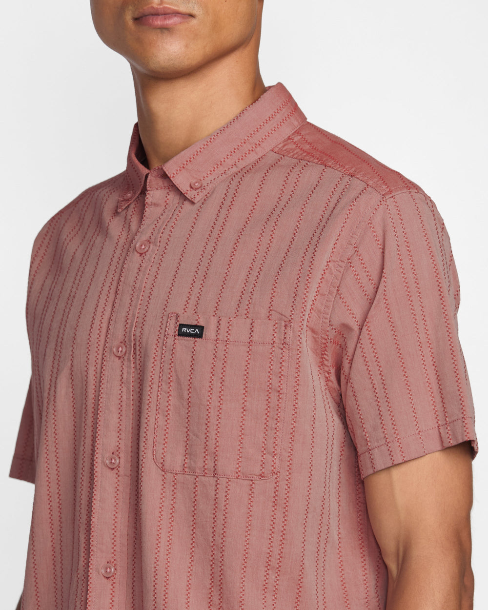 That'll Do Stripe Short Sleeve Shirt - Pale Mauve | RVCA US