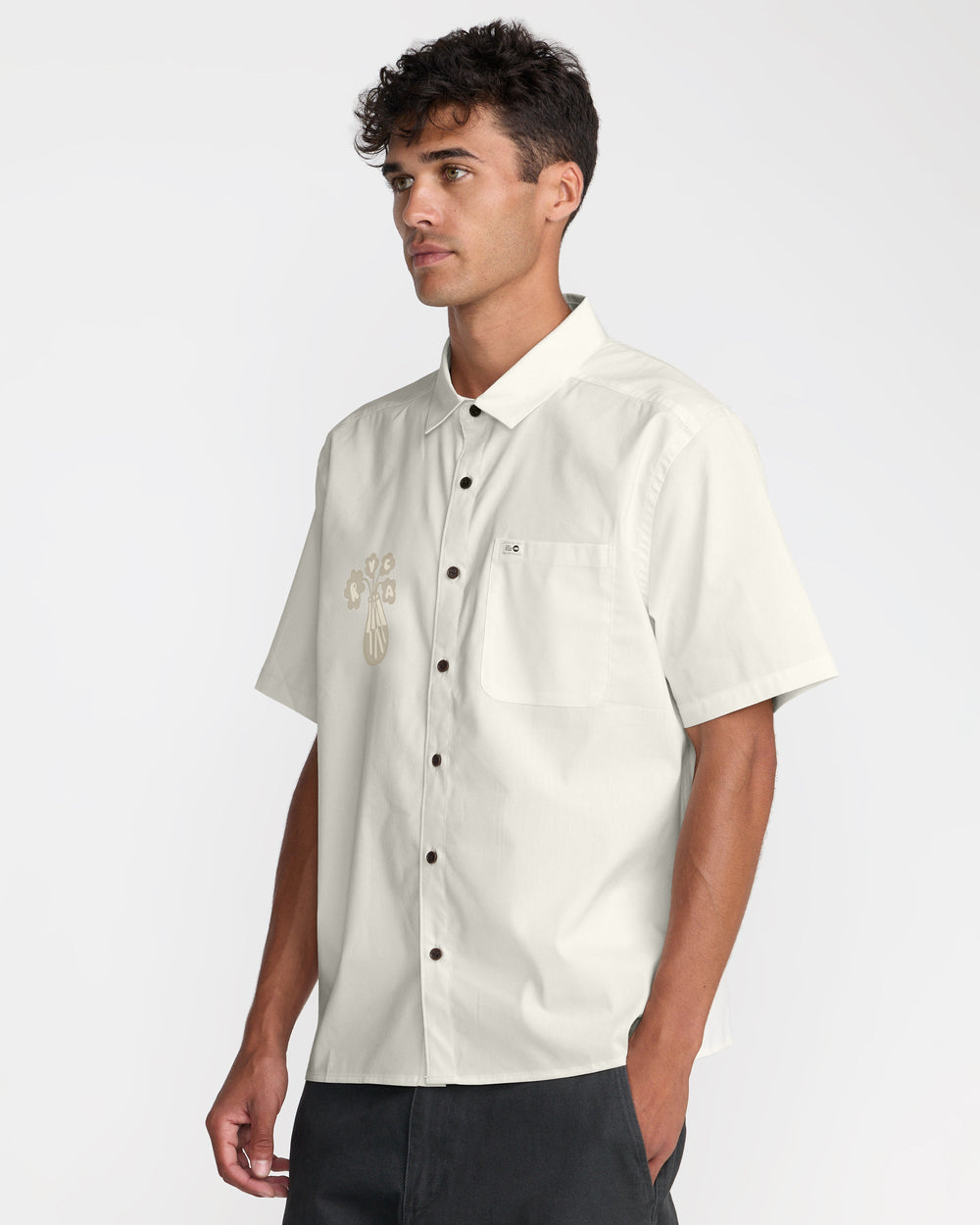 Alohana Short Sleeve Shirt - Natural | RVCA for sale