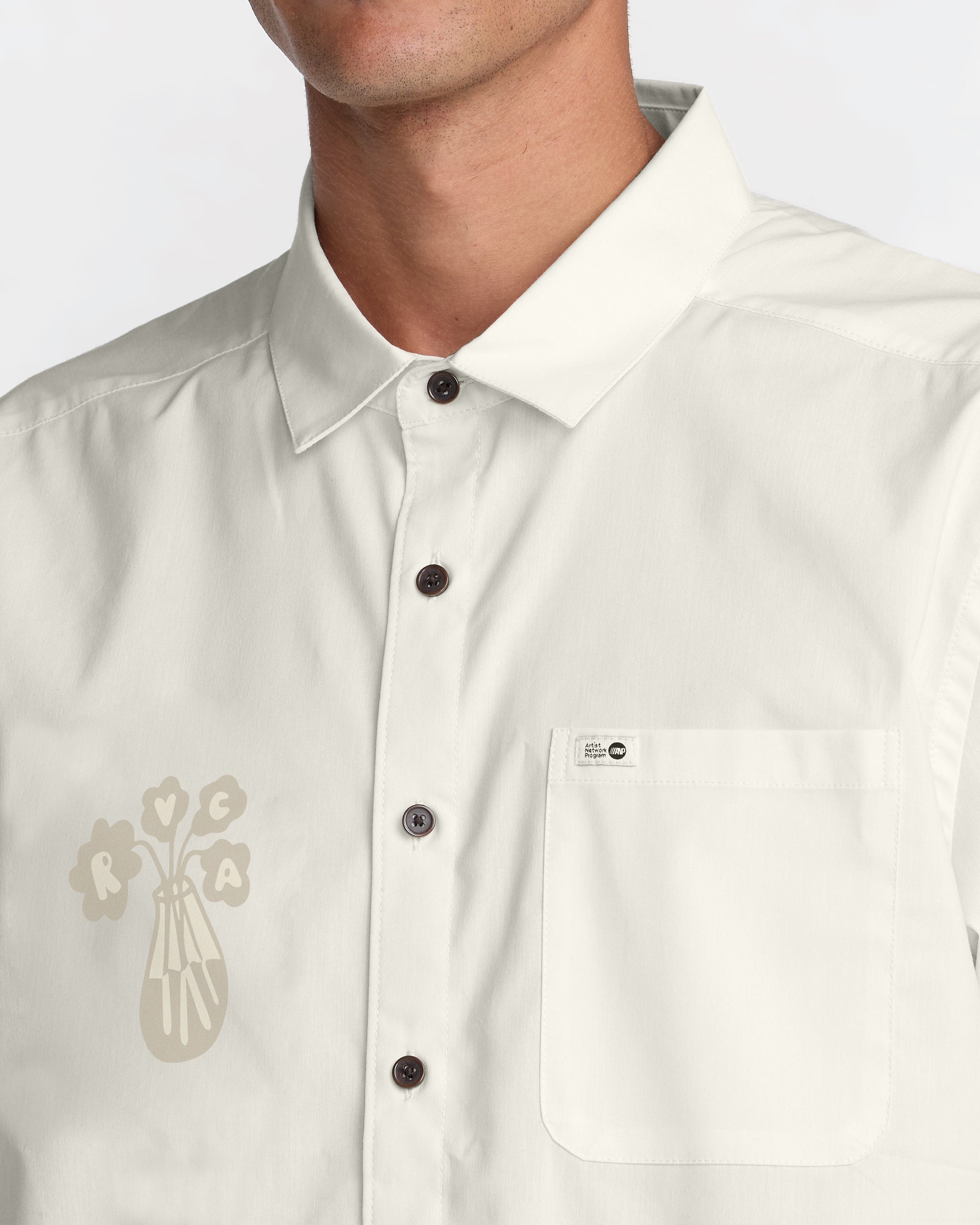 Alohana Short Sleeve Shirt - Natural | RVCA for sale