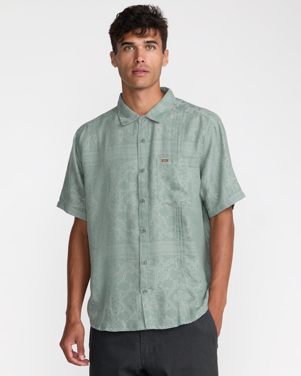 Mellowist Short Sleeve Shirt - Jade | RVCA on sale