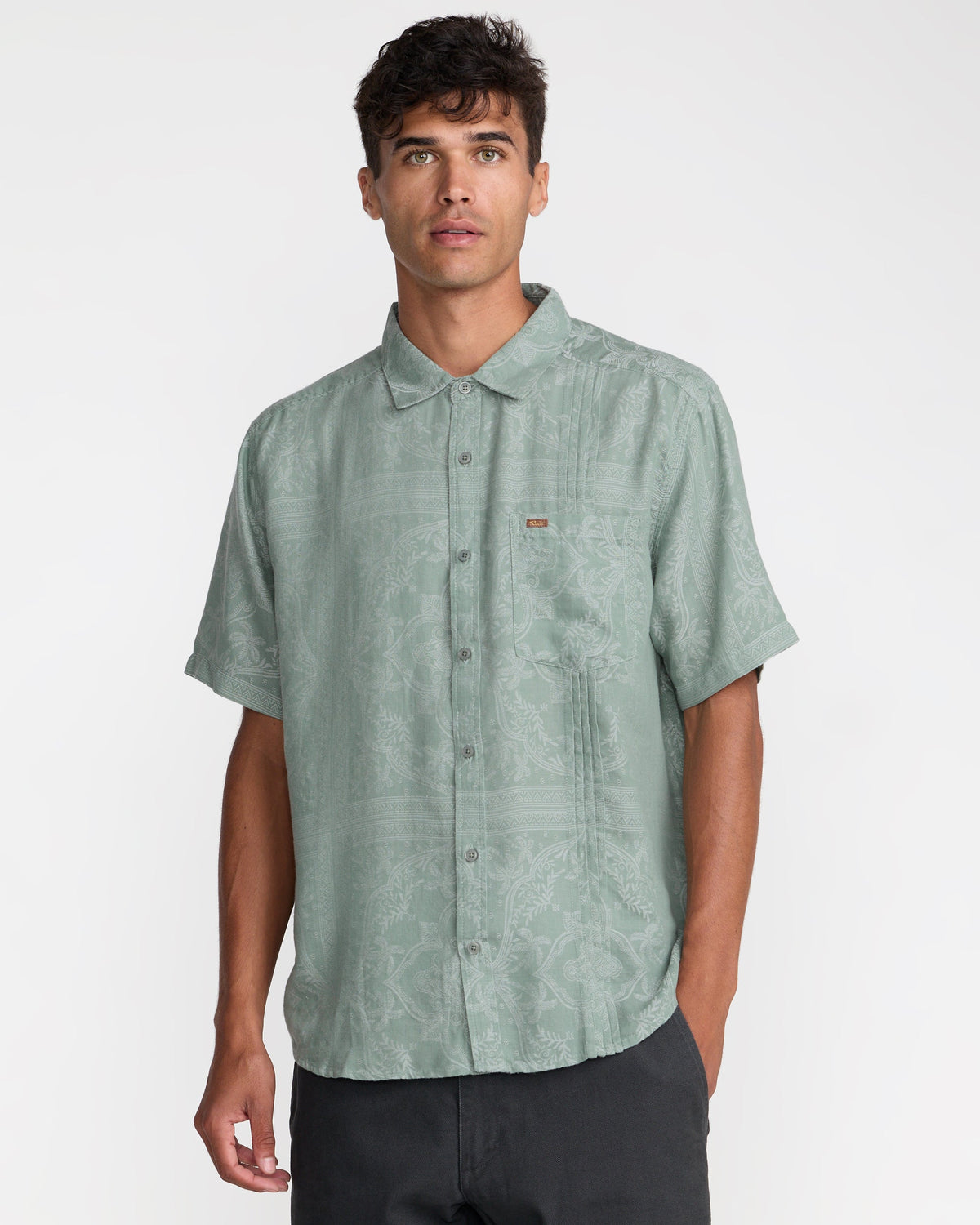 Mellowist Short Sleeve Shirt - Jade | RVCA on sale