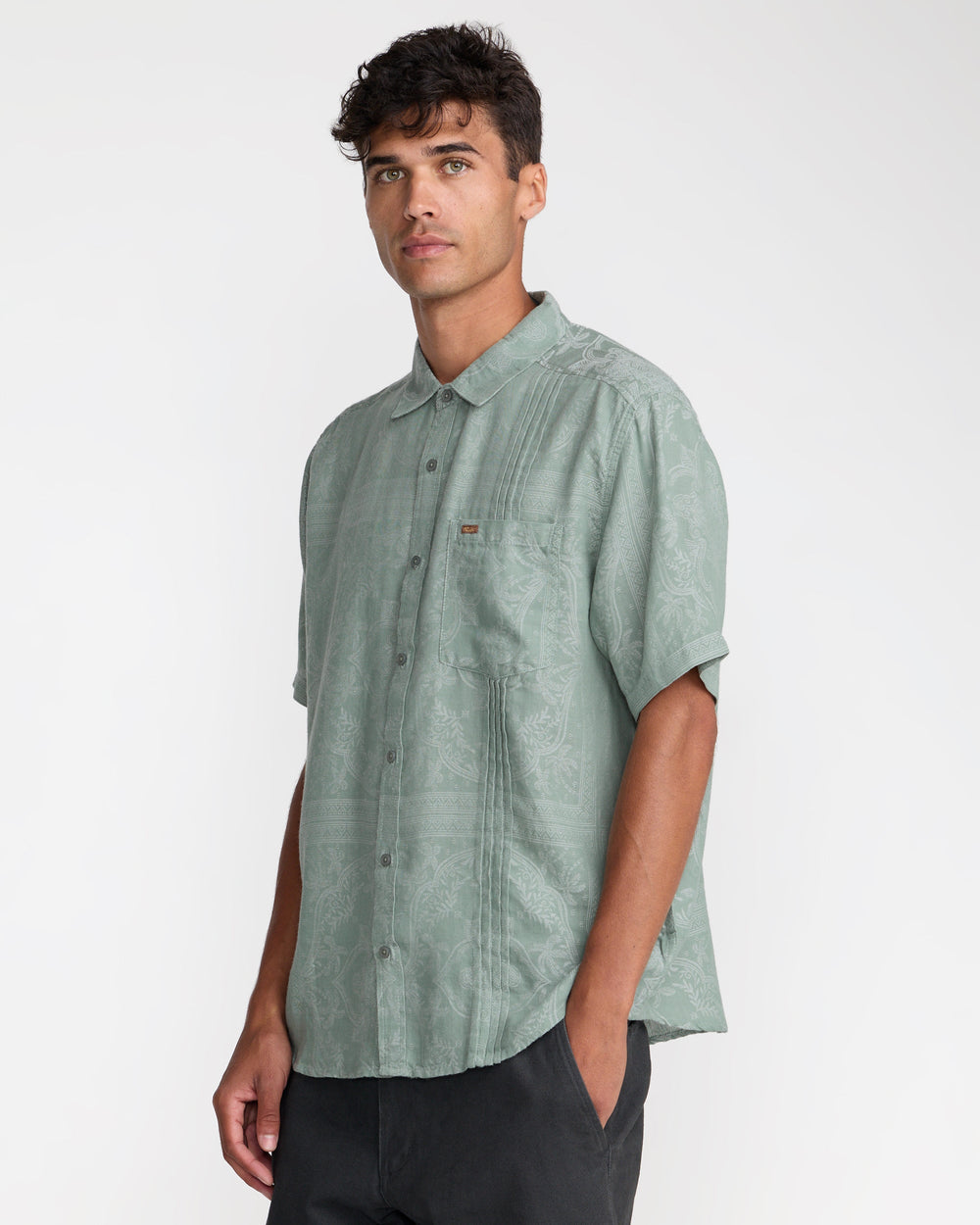 Mellowist Short Sleeve Shirt - Jade | RVCA on sale