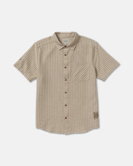 Archive Stripe Short Sleeve Shirt - Light Khaki | RVCA for sale