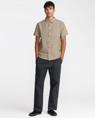 Archive Stripe Short Sleeve Shirt - Light Khaki | RVCA for sale