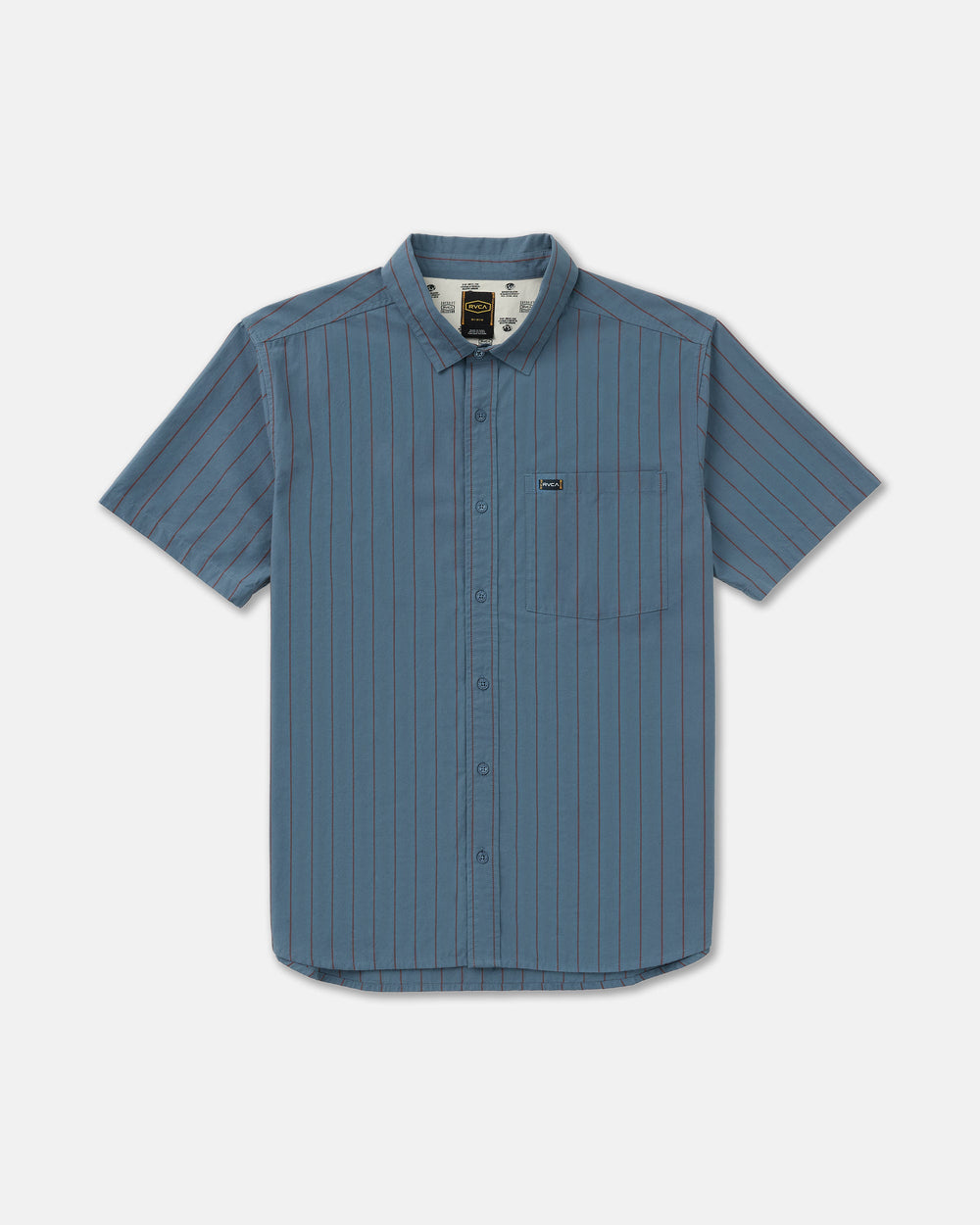 Dayshift Workwear Stripe Short Sleeve Shirt - Vintage Navy | RVCA discount