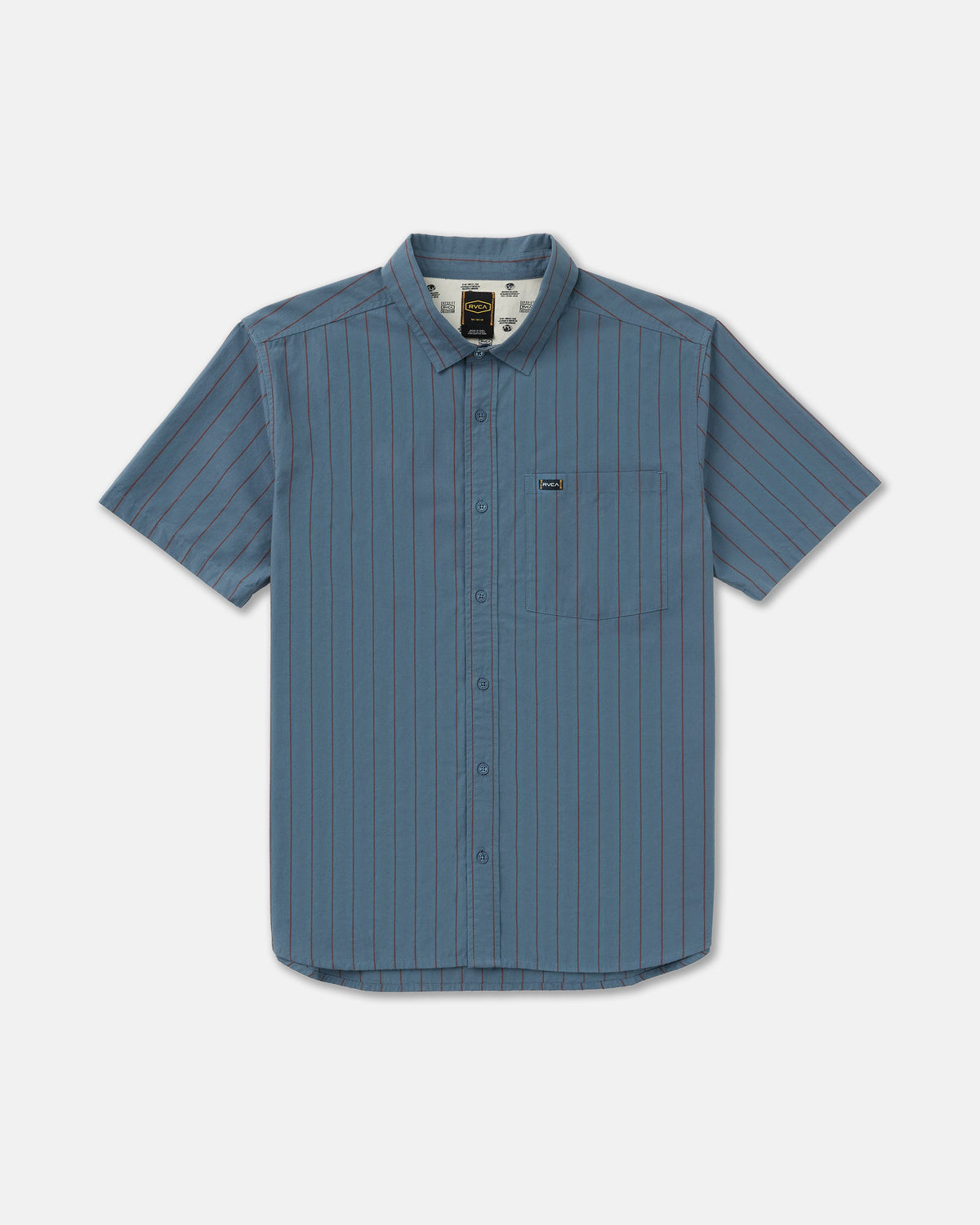 Dayshift Workwear Stripe Short Sleeve Shirt - Vintage Navy | RVCA discount