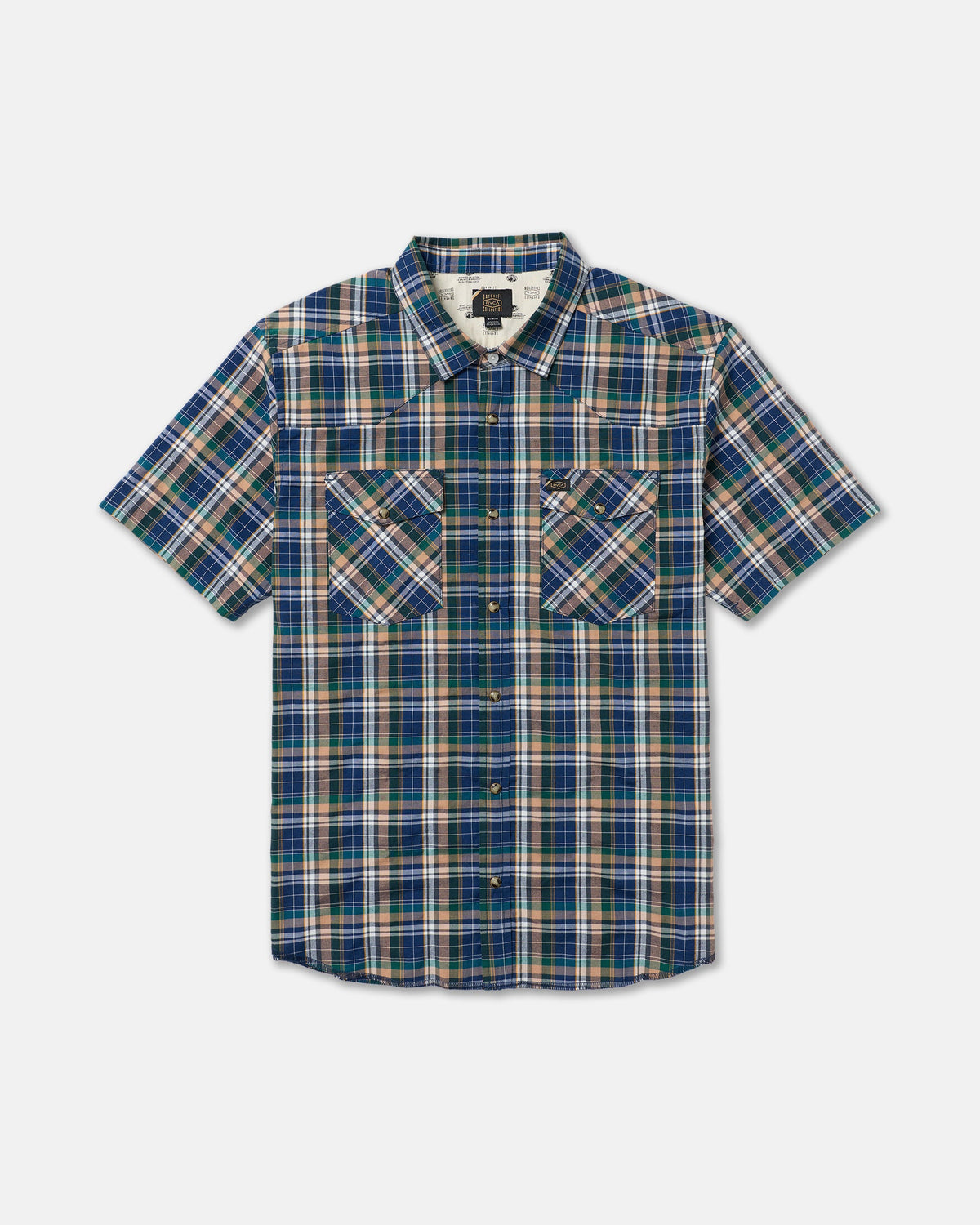 Dayshift Truckin Plaid Short Sleeve Shirt - Dark Denim | RVCA sale